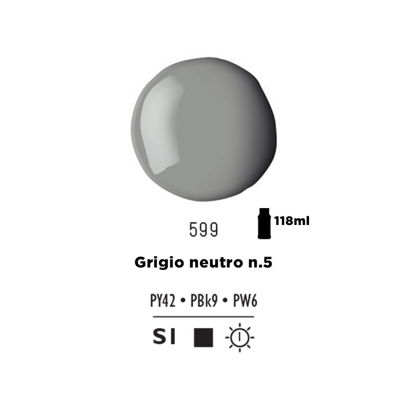 599 - Liquitex Basics Acrylic Fluid Grigio Neutro N.5