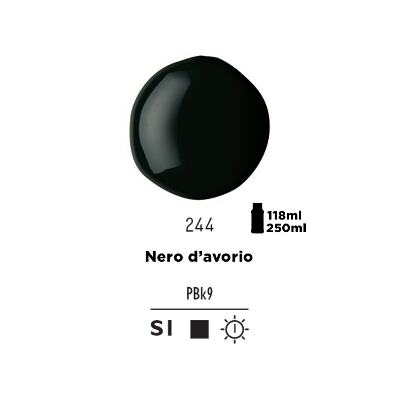 244 - Liquitex Basics Acrylic Fluid Nero D' Avorio