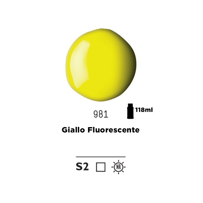 981 - Liquitex Basics Acrylic Fluid Giallo Fluorescente