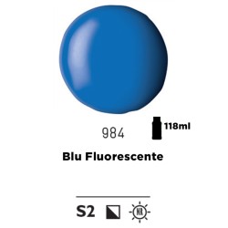 984 - Liquitex Basics Acrylic Fluid Blu Fluorescente