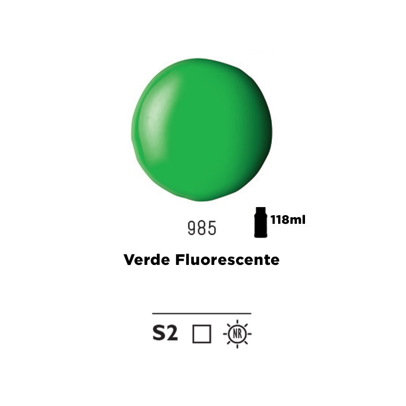 985 - Liquitex Basics Acrylic Fluid Verde Fluorescente