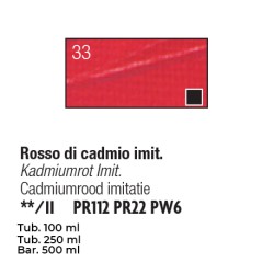 033 - Pebeo Studio Acrylics Rosso Di Cadmio Imit.
