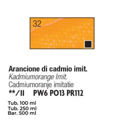 032 - Pebeo Studio Acrylics Arancione Di Cadmio Imit.