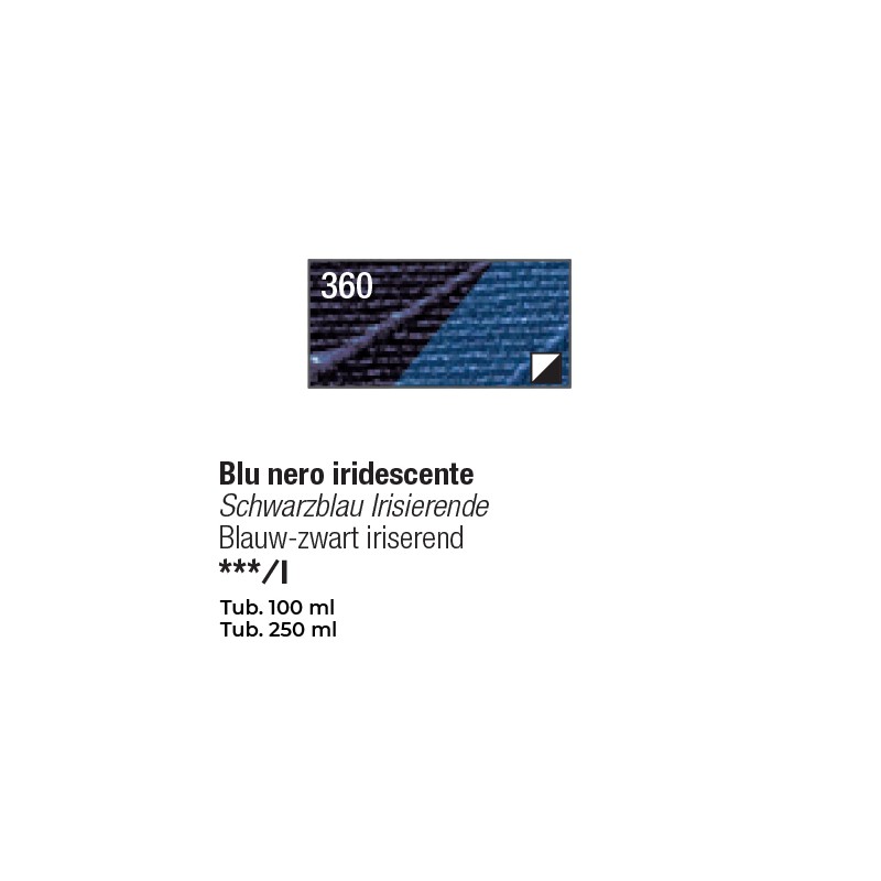 360 - Pebeo Studio Acrylics Blu Nero Iridescente