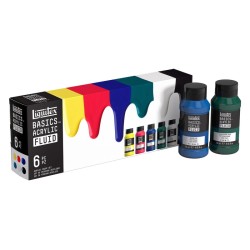 Liquitex Basics Acrylic Fluid set 6 colori primari da 118ml