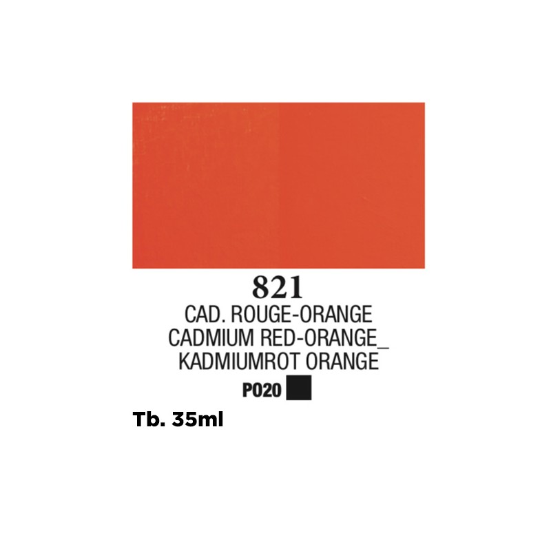 821 - Blockx Olio Rosso di cadmio arancio