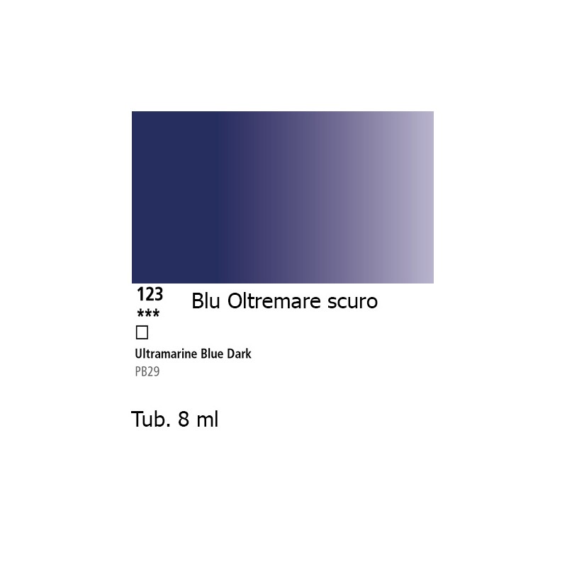 123 - Daler Rowney Aquafine Watercolour Blu oltremare scuro