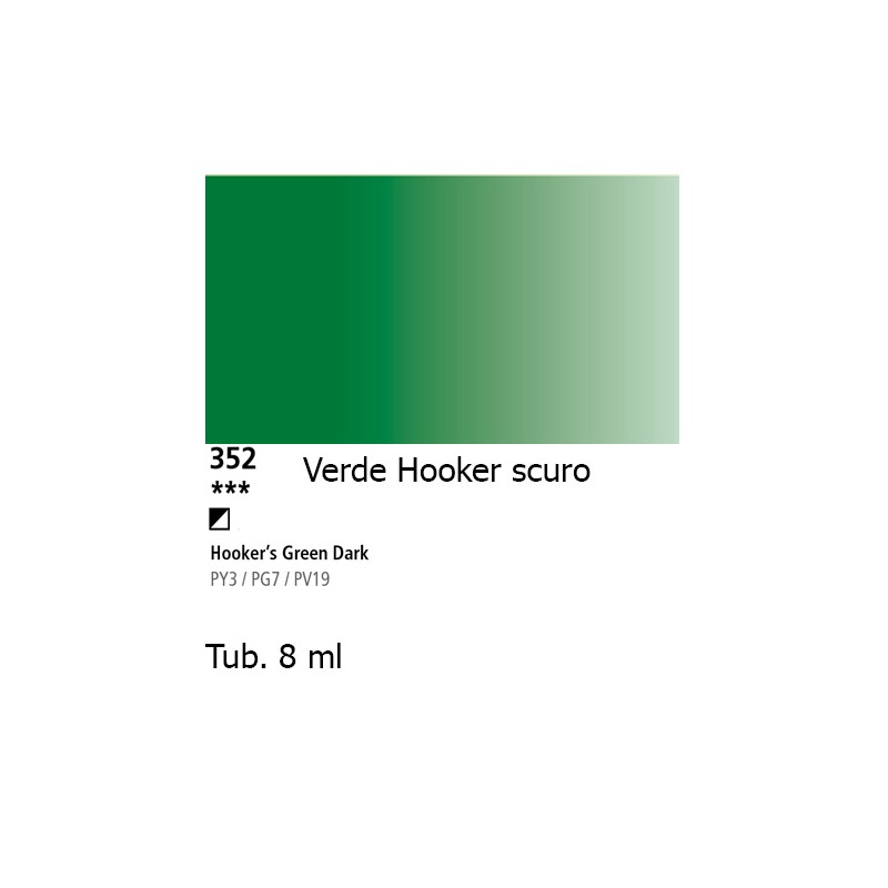 352 - Daler Rowney Aquafine Watercolour Verde di Hooker scuro
