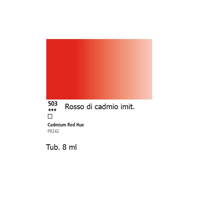 503 - Daler Rowney Aquafine Watercolour Rosso di cadmio imit.