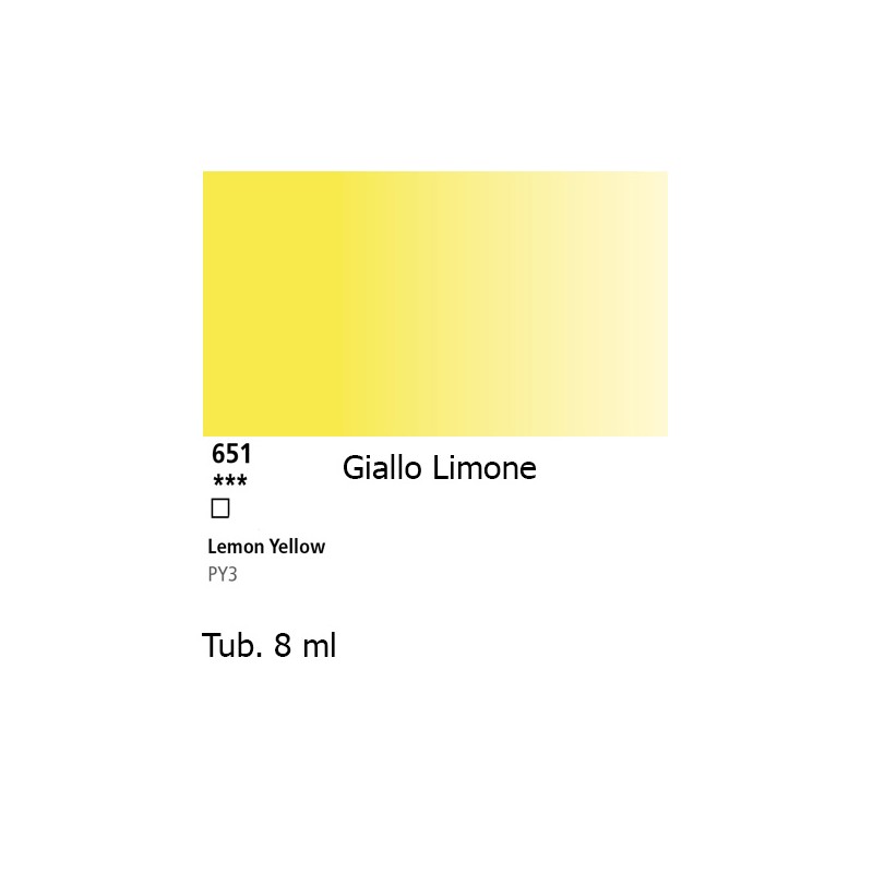 651 - Daler Rowney Aquafine Watercolour Giallo limone