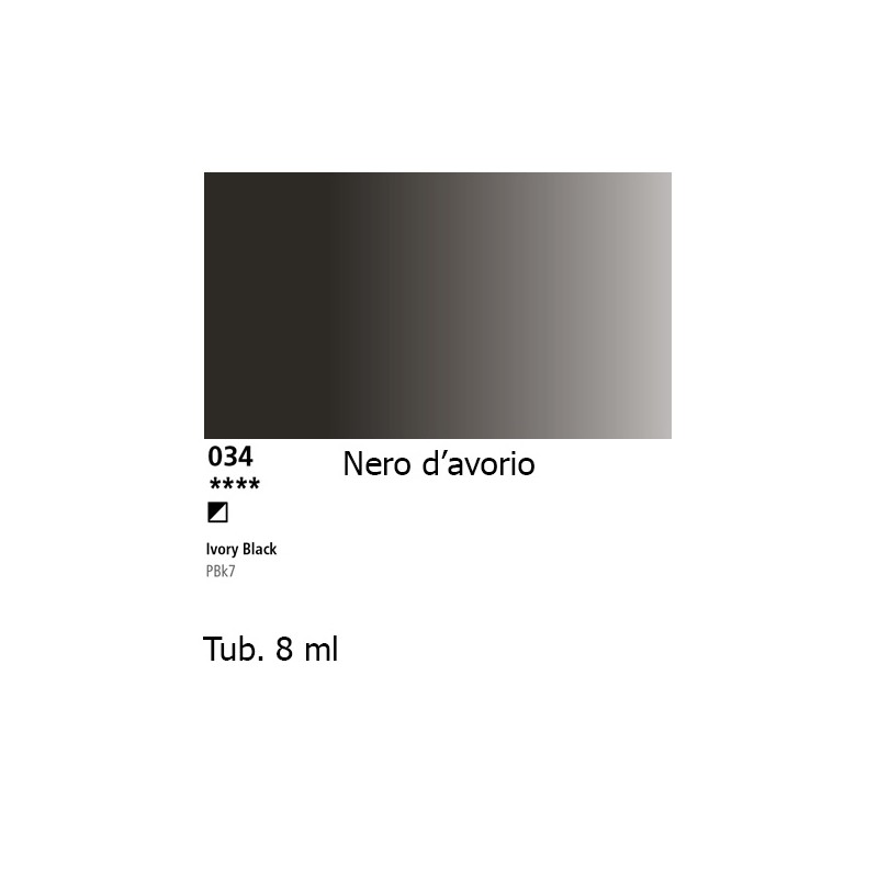 034 - Daler Rowney Aquafine Watercolour Nero d'avorio