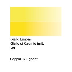 001 - Daler Rowney Aquafine Watercolour Giallo limone e Giallo di cadmio imit.