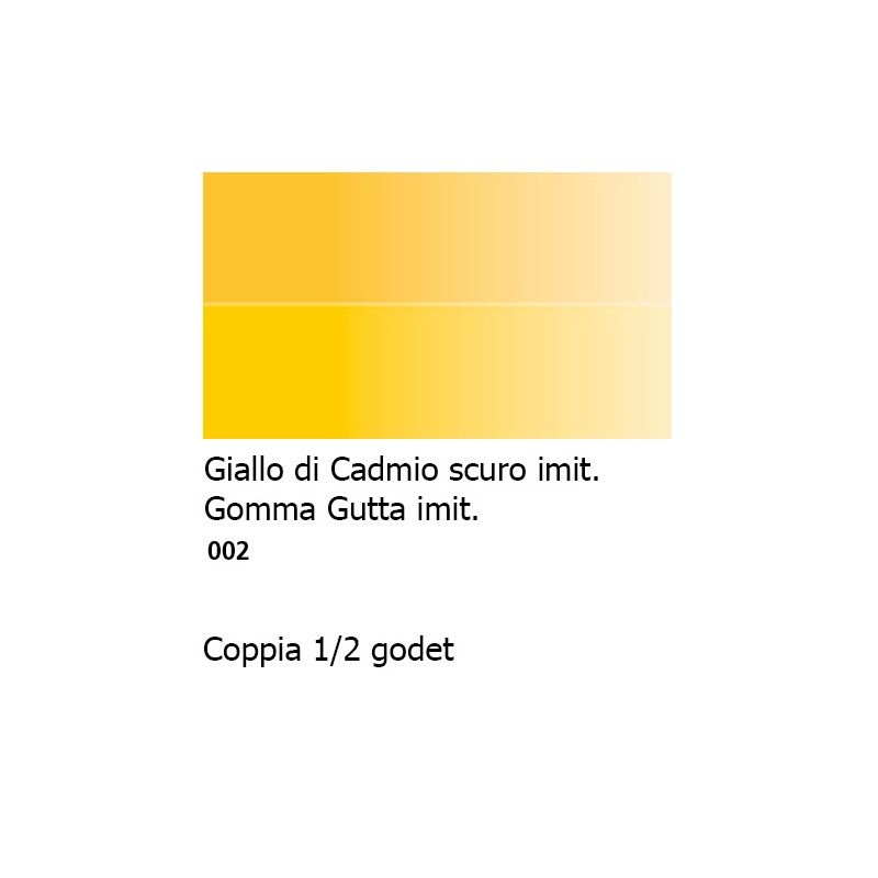002 - Daler Rowney Aquafine Watercolour Giallo di cadmio scuro imit. e Gomma gutta imit.
