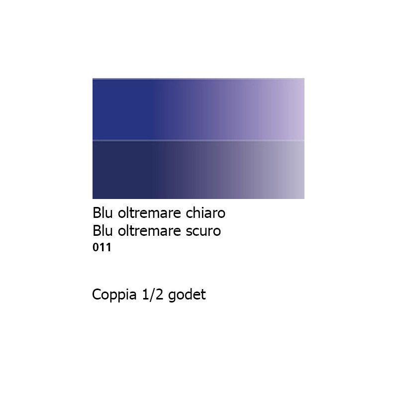 011 - Daler Rowney Aquafine Watercolour Blu oltremare chiaro e Blu oltremare scuro