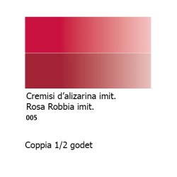 005 - Daler Rowney Aquafine Watercolour Cremisi d'alizarina imit. e Rosa robbia imit.