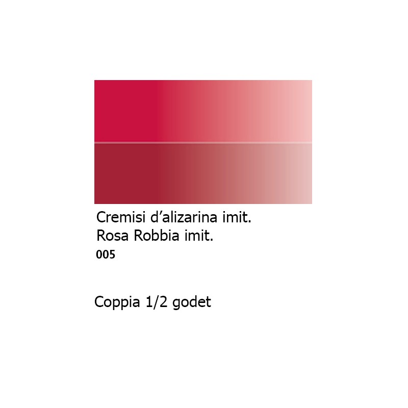 005 - Daler Rowney Aquafine Watercolour Cremisi d'alizarina imit. e Rosa robbia imit.