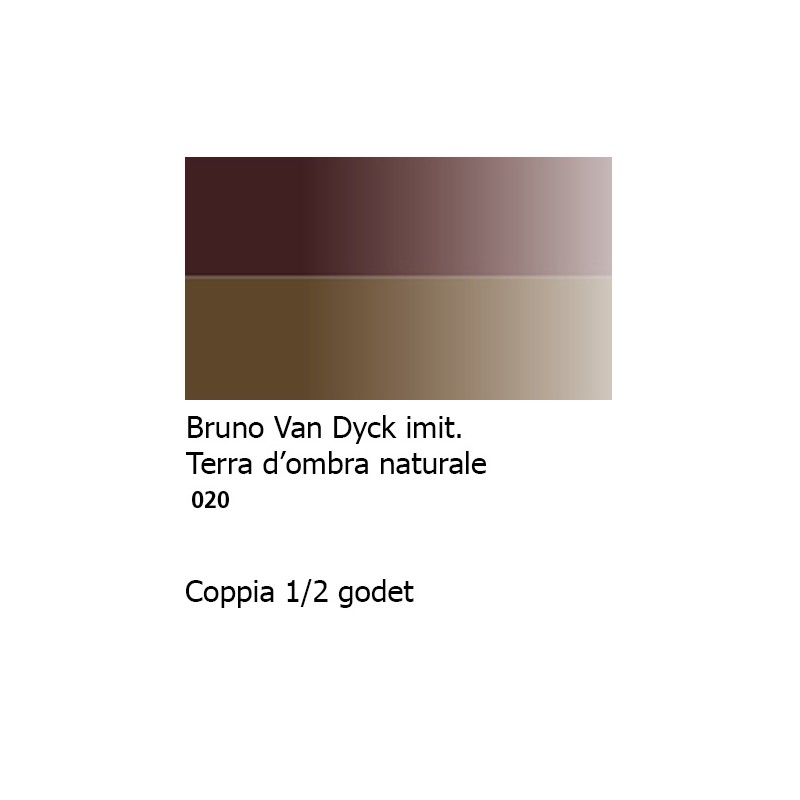 020 - Daler Rowney Aquafine Watercolour Bruno Van Dyck imit. e Terra d'ombra naturale