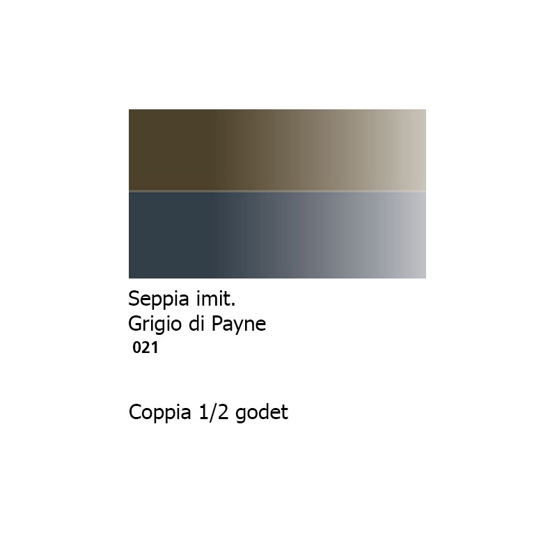 021 - Daler Rowney Aquafine Watercolour Seppia imit. e Grigio di Payne
