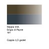 021 - Daler Rowney Aquafine Watercolour Seppia imit. e Grigio di Payne