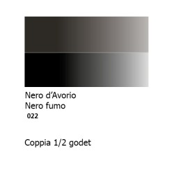 022 - Daler Rowney Aquafine Watercolour Nero d'avorio e Nero fumo