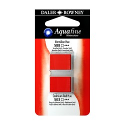 004 - Daler Rowney Aquafine Watercolour Vermiglione imit. e Rosso di cadmio imit.