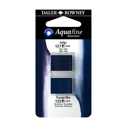 010 - Daler Rowney Aquafine Watercolour Indaco e Blu di Prussia