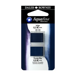 Daler Rowney Aquafine Watercolour Indaco e Blu di Prussia