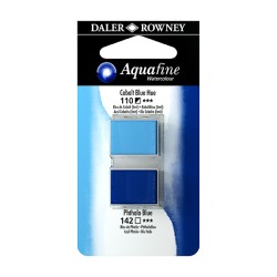 012 - Daler Rowney Aquafine Watercolour Blu di cobalto imit. e Blu ftalo