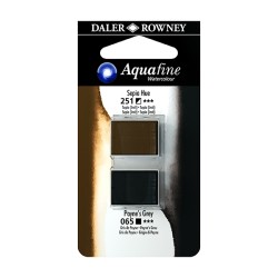 Daler Rowney Aquafine Watercolour Seppia imit. e Grigio di Payne