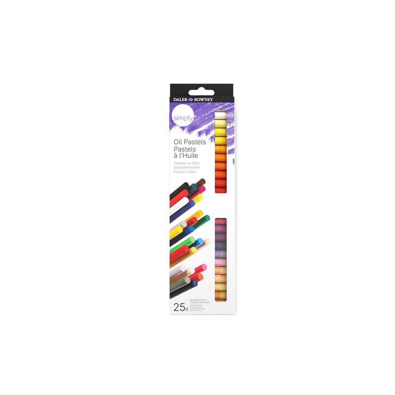 Daler Rowney Simply Scatola Pastelli ad Olio 25 pezzi assortiti