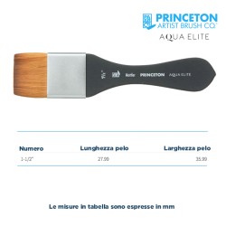 Princeton Aqua Elite Serie n.P4850 pennellessa sintetica martora, manico corto