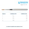 Princeton Aqua Elite Serie n.P4850 pennello sintetico martora tondo travel, manico corto