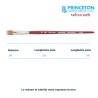 Princeton Velvetouch Serie n.P3950 pennello sintetico fibra mista lingua di gatto dentellato, manico corto
