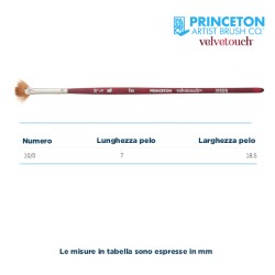 Princeton Velvetouch Serie n.P3950 pennello sintetico fibra mista ventaglio, manico corto