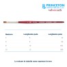 Princeton Velvetouch Serie n.P3950 pennello sintetico fibra mista piatto medio, manico corto