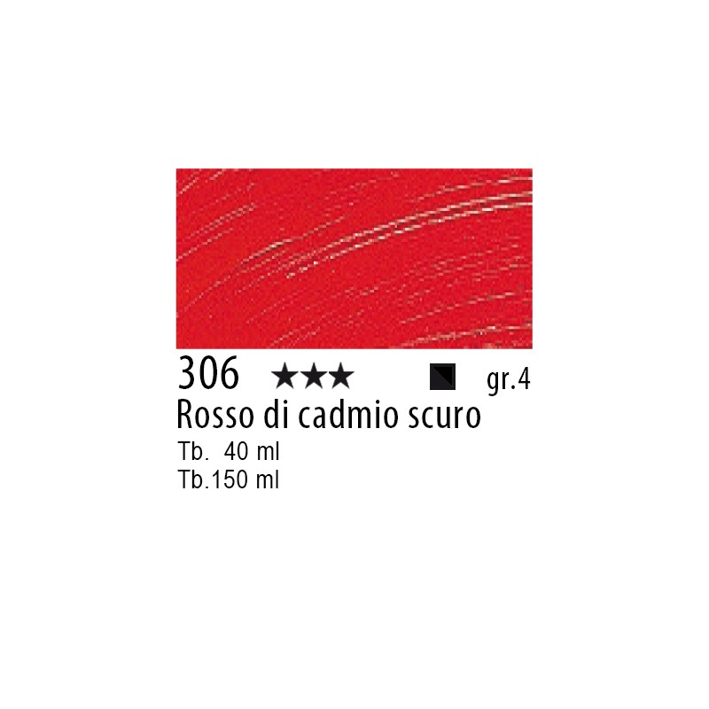 306 - Talens Olio Rembrandt Rosso di cadmio scuro
