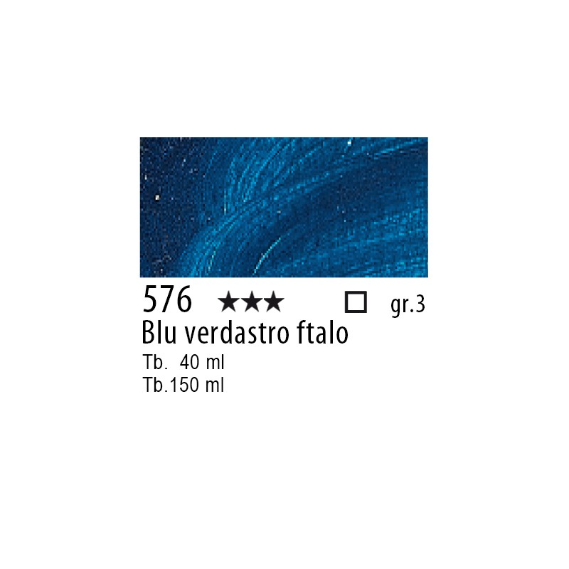576 - Talens Olio Rembrandt Blu verdastro ftalo