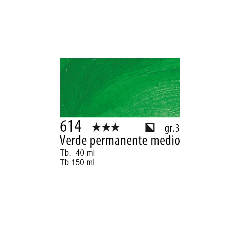 614 - Talens Olio Rembrandt Verde permanente medio