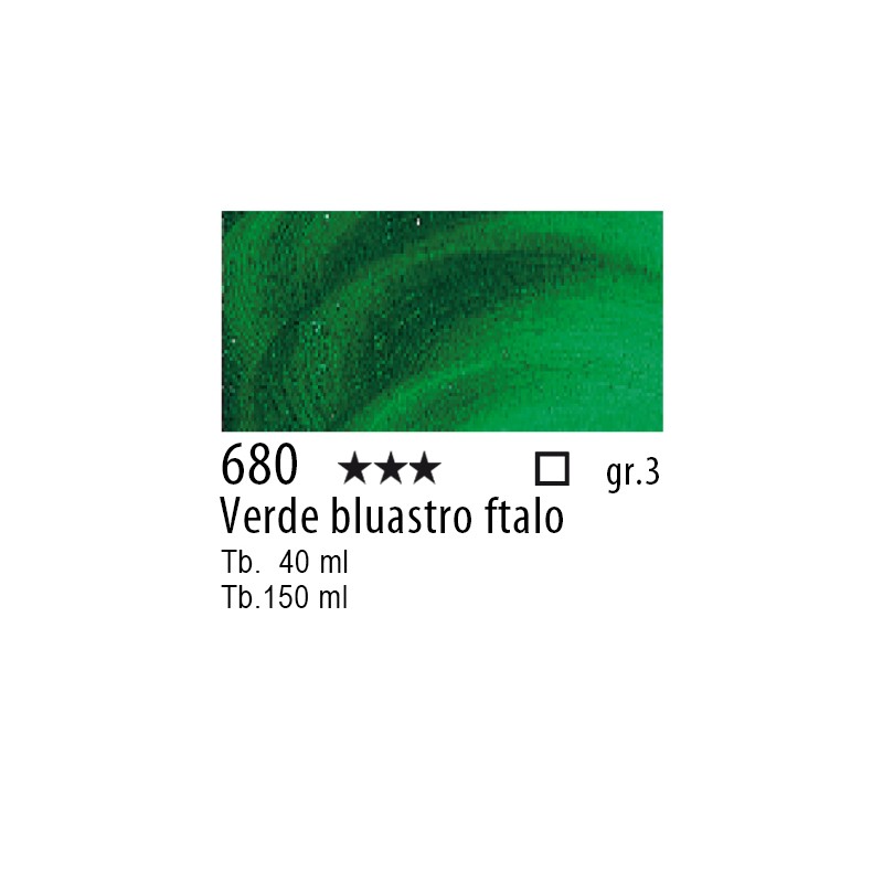 680 - Talens Olio Rembrandt Verde bluastro ftalo