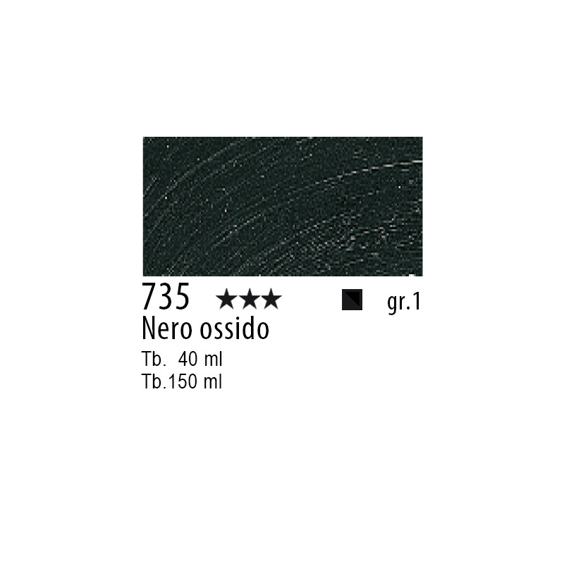 735 - Talens Olio Rembrandt Nero ossido