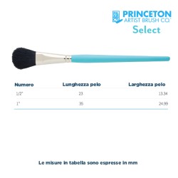 Princeton Select Serie n.P3750 bombasino black sintetico, manico corto