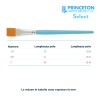 Princeton Select Serie n.P3750 pennello sintetico piatto lavis, manico corto