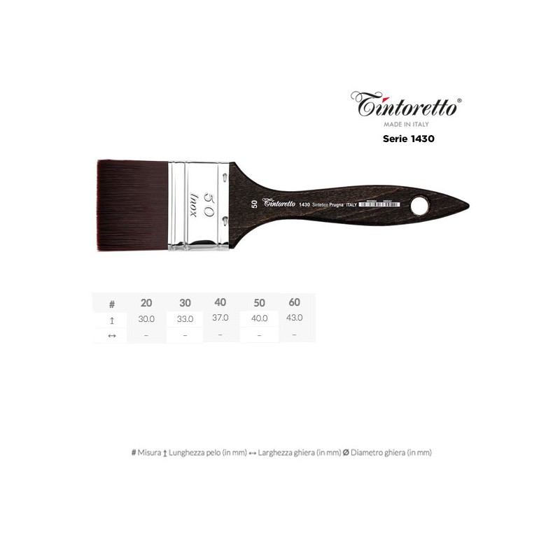 Tintoretto Serie n.1430, pennellessa sintetico prugna