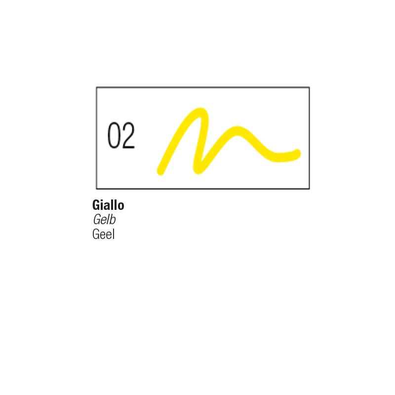 02 - Pebeo 7A Pennarello Tessuti Chiari Giallo punta a pennello 1mm