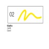 02 - Pebeo 7A Pennarello Tessuti Chiari Giallo punta a pennello 1mm