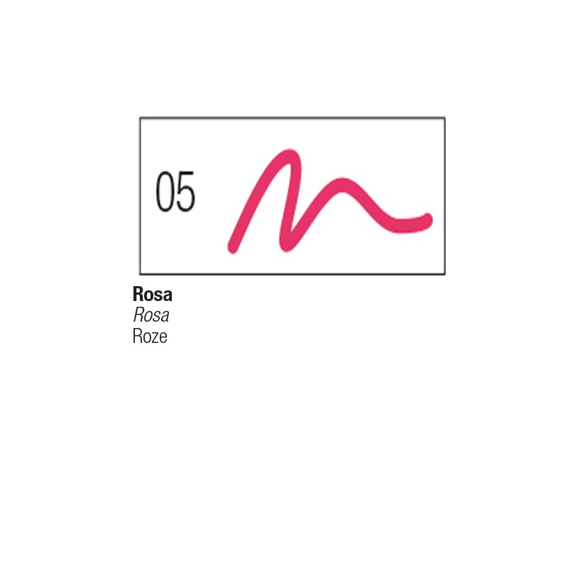 05 - Pebeo 7A Pennarello Tessuti Chiari Rosa punta a pennello 1mm