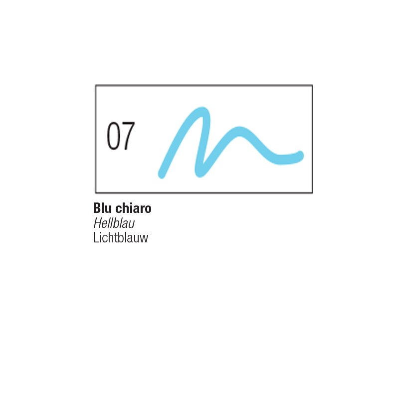 07 - Pebeo 7A Pennarello Tessuti Chiari Blu chiaro punta a pennello 1mm