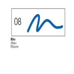 08 - Pebeo 7A Pennarello Tessuti Chiari Blu punta a pennello 1mm