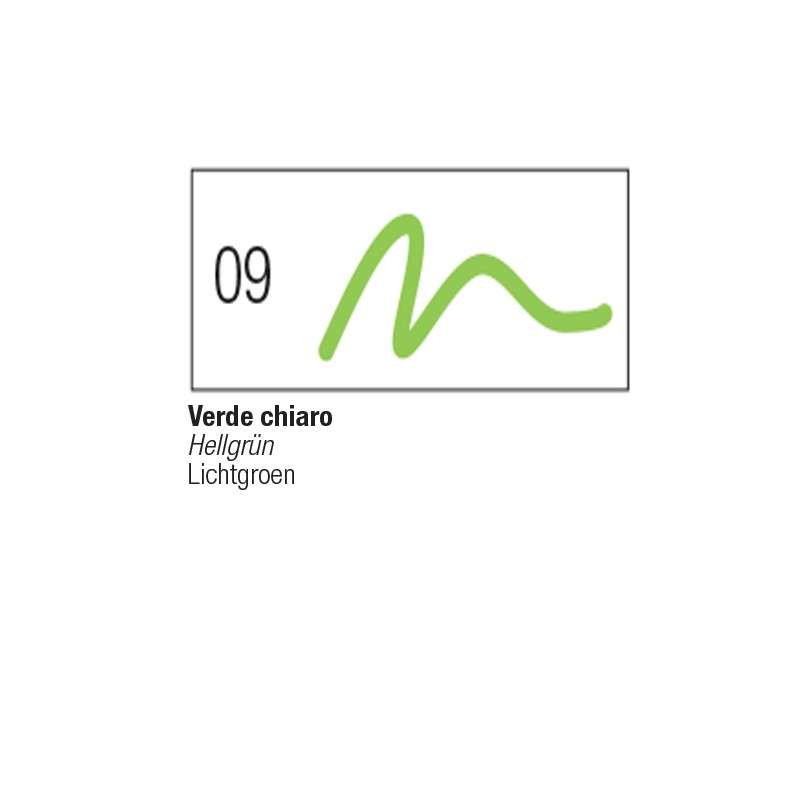 09 - Pebeo 7A Pennarello Tessuti Chiari Verde chiaro punta a pennello 1mm