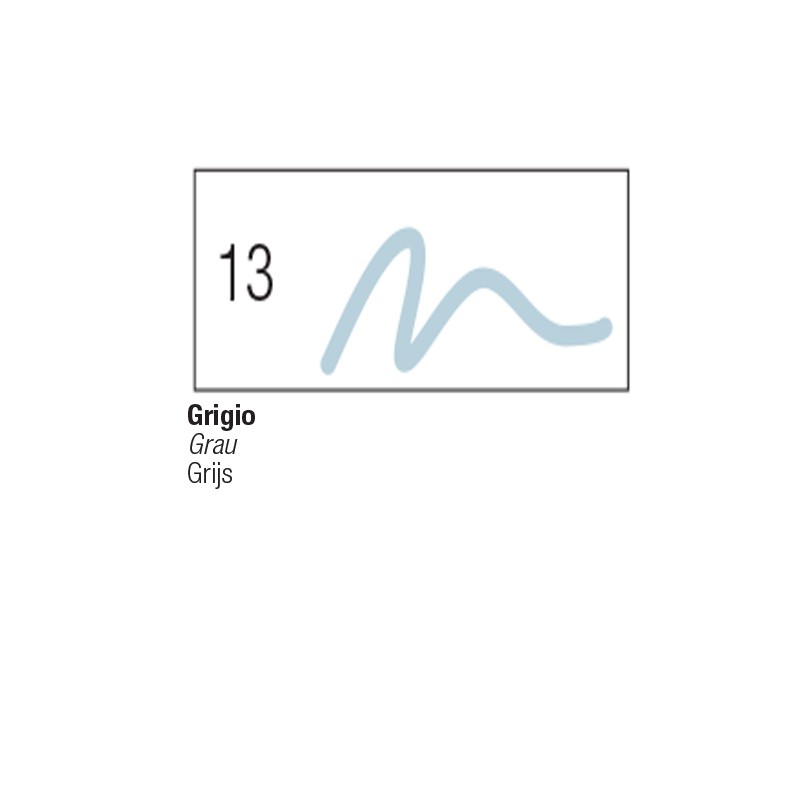 13 - Pebeo 7A Pennarello Tessuti Chiari Grigio punta a pennello 1mm